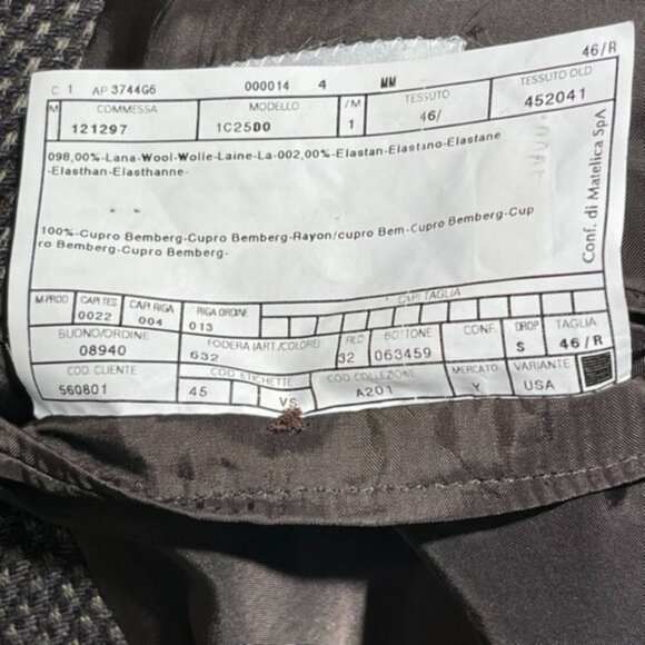 Armani Collezioni Mens Sport Coat Wool Blend Size 46R Textured Pattern‎ Italy - Picture 9 of 16